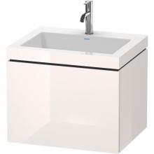 Duravit LC6916O8585 - L-Cube One Drawer C-Bonded Wall-Mount Vanity Kit White