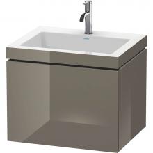 Duravit LC6916O8989 - Duravit L-Cube One Drawer C-Bonded Wall-Mount Vanity Kit Flannel Gray