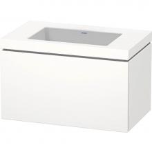 Duravit LC6917N1818 - L-Cube One Drawer C-Bonded Wall-Mount Vanity Kit White