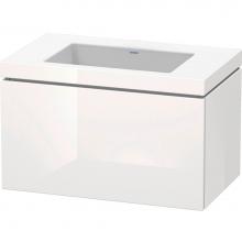 Duravit LC6917N2222 - L-Cube One Drawer C-Bonded Wall-Mount Vanity Kit White