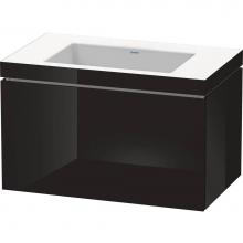 Duravit LC6917N4040 - L-Cube One Drawer C-Bonded Wall-Mount Vanity Kit Black