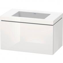 Duravit LC6917N8585 - L-Cube One Drawer C-Bonded Wall-Mount Vanity Kit White