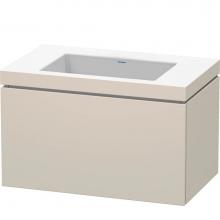 Duravit LC6917N9191 - L-Cube One Drawer C-Bonded Wall-Mount Vanity Kit Taupe