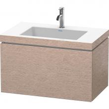 Duravit LC6917O1111 - Duravit L-Cube One Drawer C-Bonded Wall-Mount Vanity Kit Cashmere Oak