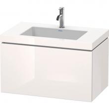 Duravit LC6917O2222 - L-Cube One Drawer C-Bonded Wall-Mount Vanity Kit White