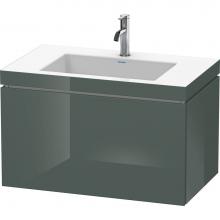 Duravit LC6917O3838 - Duravit L-Cube One Drawer C-Bonded Wall-Mount Vanity Kit Dolomite Gray