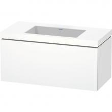 Duravit LC6918N1818 - L-Cube One Drawer C-Bonded Wall-Mount Vanity Kit White