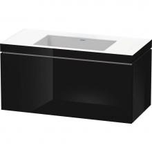 Duravit LC6918N4040 - L-Cube One Drawer C-Bonded Wall-Mount Vanity Kit Black