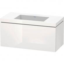 Duravit LC6918N8585 - L-Cube One Drawer C-Bonded Wall-Mount Vanity Kit White