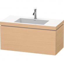 Duravit LC6918O3030 - L-Cube One Drawer C-Bonded Wall-Mount Vanity Kit Natural Oak