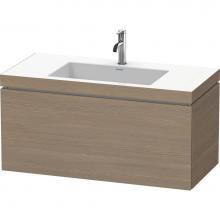 Duravit LC6918O3535 - L-Cube One Drawer C-Bonded Wall-Mount Vanity Kit Oak Terra