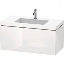 Duravit LC6918O8585 - L-Cube One Drawer C-Bonded Wall-Mount Vanity Kit White