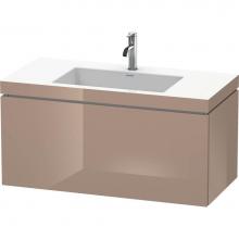 Duravit LC6918O8686 - Duravit L-Cube One Drawer C-Bonded Wall-Mount Vanity Kit Cappuccino