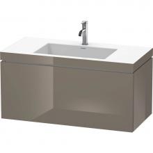 Duravit LC6918O8989 - Duravit L-Cube One Drawer C-Bonded Wall-Mount Vanity Kit Flannel Gray