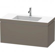 Duravit LC6918O9090 - Duravit L-Cube One Drawer C-Bonded Wall-Mount Vanity Kit Flannel Gray