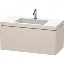 Duravit LC6918O9191 - L-Cube One Drawer C-Bonded Wall-Mount Vanity Kit Taupe