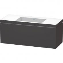 Duravit LC6919N8080 - L-Cube One Drawer C-Bonded Wall-Mount Vanity Kit Graphite