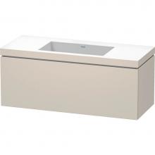 Duravit LC6919N9191 - L-Cube One Drawer C-Bonded Wall-Mount Vanity Kit Taupe