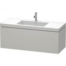 Duravit LC6919O0707 - L-Cube One Drawer C-Bonded Wall-Mount Vanity Kit Concrete Gray