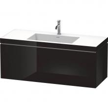 Duravit LC6919O4040 - L-Cube One Drawer C-Bonded Wall-Mount Vanity Kit Black