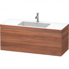 Duravit LC6919O7979 - L-Cube One Drawer C-Bonded Wall-Mount Vanity Kit Walnut