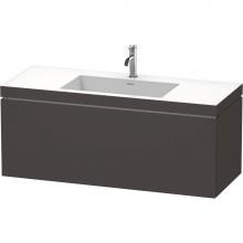 Duravit LC6919O8080 - L-Cube One Drawer C-Bonded Wall-Mount Vanity Kit Graphite