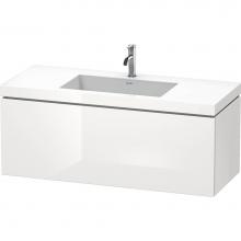 Duravit LC6919O8585 - L-Cube One Drawer C-Bonded Wall-Mount Vanity Kit White