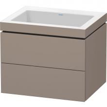 Duravit LC6926N4343 - L-Cube Two Drawer C-Bonded Wall-Mount Vanity Kit Basalt