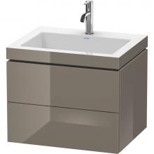 Duravit LC6926O8989 - Duravit L-Cube Two Drawer C-Bonded Wall-Mount Vanity Kit Flannel Gray