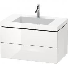 Duravit LC6927T8686 - Duravit L-Cube C-Bonded Wall-Mounted Vanity  Cappuccino High Gloss