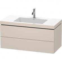 Duravit LC6928O9191 - L-Cube Two Drawer C-Bonded Wall-Mount Vanity Kit Taupe