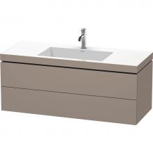 Duravit LC6929O4343 - L-Cube Two Drawer C-Bonded Wall-Mount Vanity Kit Basalt