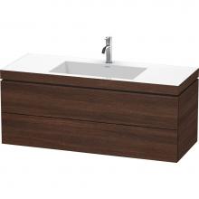 Duravit LC6929O5353 - Duravit L-Cube Two Drawer C-Bonded Wall-Mount Vanity Kit Chestnut Dark