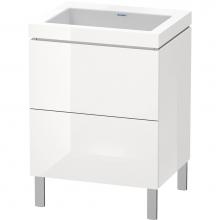 Duravit LC6936N2222 - L-Cube Two Drawer C-Bonded Floorstanding Vanity Kit White