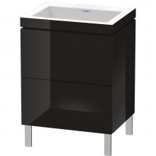 Duravit LC6936N4040 - L-Cube Two Drawer C-Bonded Floorstanding Vanity Kit Black