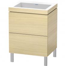 Duravit LC6936N7171 - L-Cube Two Drawer C-Bonded Floorstanding Vanity Kit Mediterranean Oak