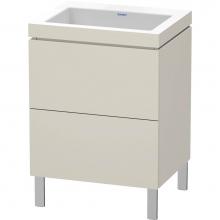 Duravit LC6936N9191 - L-Cube Two Drawer C-Bonded Floorstanding Vanity Kit Taupe