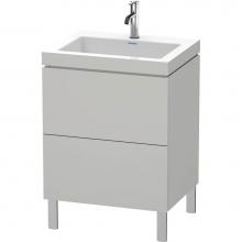 Duravit LC6936O0707 - L-Cube Two Drawer C-Bonded Floorstanding Vanity Kit White