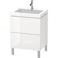 Duravit LC6936O2222 - L-Cube Two Drawer C-Bonded Floorstanding Vanity Kit White