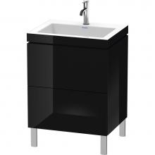 Duravit LC6936O4040 - L-Cube Two Drawer C-Bonded Floorstanding Vanity Kit Black