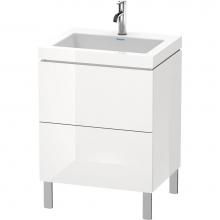 Duravit LC6936T7575 - Duravit L-Cube C-Bonded Floorstanding Vanity  White High Gloss