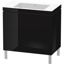 Duravit LC6937N4040 - L-Cube Two Drawer C-Bonded Floorstanding Vanity Kit Black