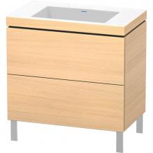 Duravit LC6937N7171 - L-Cube Two Drawer C-Bonded Floorstanding Vanity Kit Mediterranean Oak