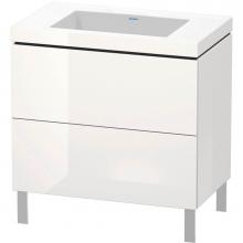 Duravit LC6937N8585 - L-Cube Two Drawer C-Bonded Floorstanding Vanity Kit White