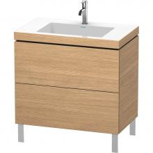 Duravit LC6937O5252 - Duravit L-Cube C-Bonded Floorstanding Vanity  European Oak