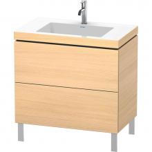 Duravit LC6937O7171 - L-Cube Two Drawer C-Bonded Floorstanding Vanity Kit Mediterranean Oak