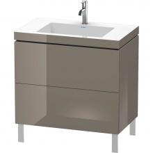 Duravit LC6937O8989 - Duravit L-Cube Two Drawer C-Bonded Floorstanding Vanity Kit Flannel Gray