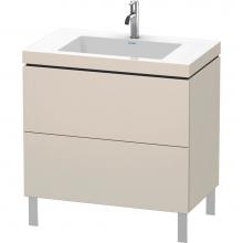 Duravit LC6937O9191 - L-Cube Two Drawer C-Bonded Floorstanding Vanity Kit Taupe