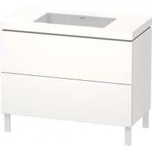 Duravit LC6938N1818 - L-Cube Two Drawer C-Bonded Floorstanding Vanity Kit White