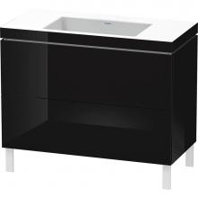 Duravit LC6938N4040 - L-Cube Two Drawer C-Bonded Floorstanding Vanity Kit Black